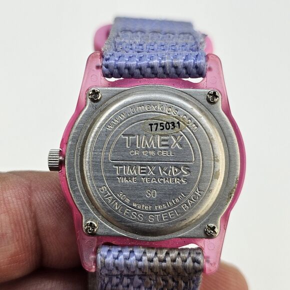 Timex Kids Watch 29MM White Dial Canvas Bands New Battery - Picture 5 of 11